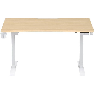 GAMING CHAIR ANDA SEAT DESK XTREME 1.4M, ADJUSTABLE HEIGHT WOOD TOP / WHITE LEG