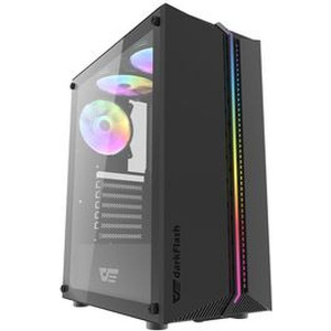 DARKFLASH DK151 LED CASE (ΜΑΥΡΗ) + 3 ΑΝΕΜΙΣΤΗΡΕΣ RGB