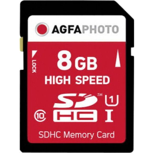 AGFAPHOTO HIGH SPEED 8GB SDHC CARD CLASS 10 UHS I U1 V10