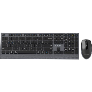 GEMBIRD DUAL-MODE SLIM WIRELESS DESKTOP SET 2.4G + BT US LAYOUT BLACK KBS-WPS-02