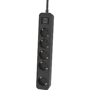 PHILIPS CHP2154B/GRS ΠΟΛΥΠΡΙΖΟ 5 ΘΕΣΕΩΝ ΜΕ ΔΙΑΚΟΠΤΗ & ΠΑΙΔΙΚΗ ΠΡΟΣΤΑΣΙΑ ΚΑΛΩΔΙΟ 15 M ΜΑΥΡΟ