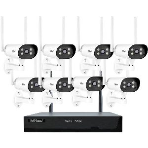 SRIHOME 2MP 8-CHANNEL WIRELESS VIDEO RECORDER WITH 8 IP CAMERAS NVS001-8IPC037