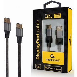 CABLEXPERT DISPLAYPORT CABLE 8K PREMIUM SERIES 1,8M RETAIL PACK CC-DP8K-6