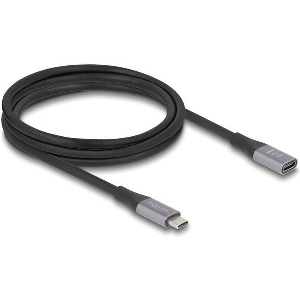 DELOCK USB 2.0 CABLE USB-C MALE - USB-C FEMALE 240W ΜΑΥΡΟ 2M 81202