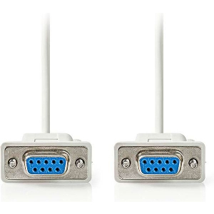 NEDIS CCGL52055IV20 NULL MODEM CABLE D-SUB 9-PIN FEMALE - D-SUB 9-PIN FEMALE 2.00M IVORY
