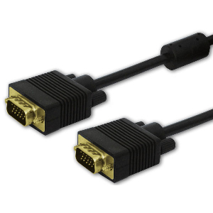 SAVIO CL-52 VGA (M) - VGA (M) SHIELDED CABLE + 2 FERRITES 15M