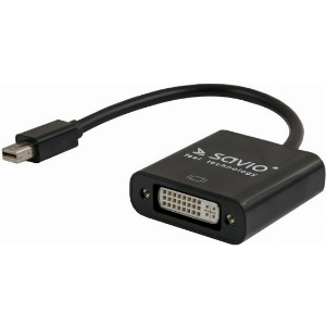 SAVIO CL-94 MINI DISPLAYPORT (M) - DVI 24-PIN (F) ADAPTER BLACK