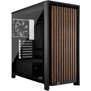 CASE CORSAIR FRAME 4000D WOOD RS MODULAR TEMPERED GLASS MID-TOWER - BLACK/WALNUT