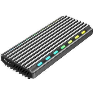 GEMBIRD USB3,1 ENCLOSURE FOR M.2 NVME DRIVES BACKLIGHTED ALUMINUM EE2280-U3C-03