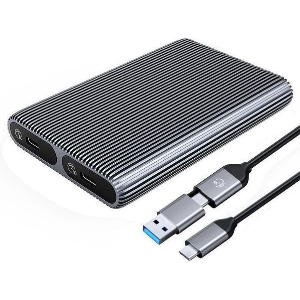 ENCLOSURE SSD ORICO AM2C3-2N DUAL DISK FOR M.2 NVME GREY