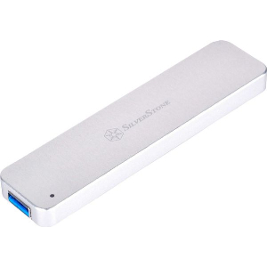 ΘΗΚΗ USB ΓΙΑ ΣΚΛΗΡΟ ΔΙΣΚΟ M2 SILVERSTONE MS09S SILVER