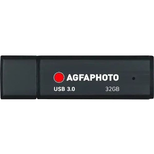 AGFAPHOTO 32GB USB 3.0 FLASH DRIVE BLACK