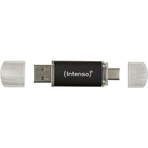 INTENSO 3539491 TWIST LINE 128GB USB 3.2 DUAL TYPE-A/TYPE-C FLASH DRIVE ALUMINIUM ATHRACITE