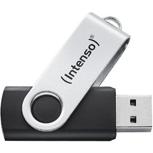 INTENSO 3543491 OFFICE LINE 128GB USB 3.2 FLASH DRIVE SILVER-BLACK