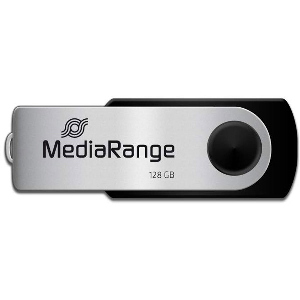 MEDIARANGE MR913 128GB USB 2.0 FLASH DRIVE BLACK/SILVER
