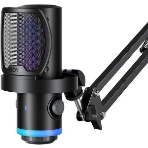 BOYA CASTMIC G40B - DUAL-DIAPHRAGM USB MICROPHONE & ARM 24BIT 192KHZ PLUG&PLAY