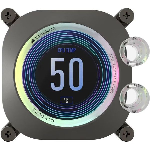 CORSAIR HYDROX CPU WATER BLOCK XC7 ELITE LCD (1700/1851/AM4/AM5, BLACK)