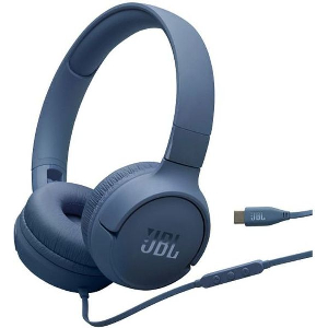 JBL TUNE 520C (BLUE) ON-EAR WIRED HEADPHONES
