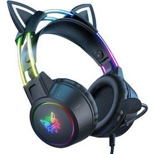 ONIKUMA GAMING HEADSET X15 PRO ΜΕ ΑΥΤΙΑ ΓΑΤΑΣ (ΜΑΥΡΟ)