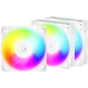 ARCTIC P12 PRO REVERSE A-RGB (WHITE) - 3 PACK - 120MM CASE FAN WITH A-RGB - FLUID DYNAMIC BEARING -
