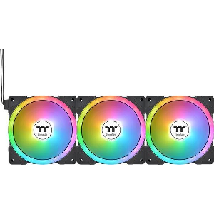 THERMALTAKE SWAFAN EX12 120ΜΜ ARGB SYNC PC COOLING FAN TT PREMIUM EDITION BLACK 3-PACK