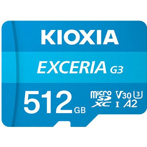 KIOXIA MICRO SDXC EXCERIA GEN3 512GB UHS I U3 V30 WITH ADAPTER LMEX3L512GG2
