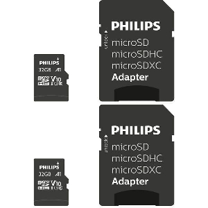 PHILIPS ULTRA SPEED MICRO SDHC 2-PACK 32GB CLASS 10 UHS-I U1 + ADAPTER FM32MP45D/00