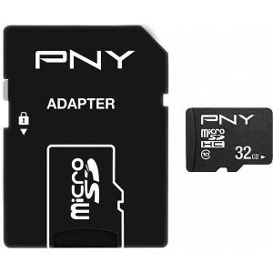 PNY PERFORMANCE PLUS 32GB MICRO SDHC MEMORY CARD C10 + ADAPTER P-SDU32G10PPL-GE