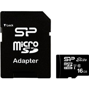 SILICON POWER ELITE 16GB MICRO SDHC C10 UHS-I U1 FULL HD+ SD ADAPTER SP10KMAPBKCP101C