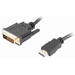 LANBERG DUAL LINK WITH GOLD-PLATED 4K CONNECTORS HDMI(M)->DVI-D(M)(24+1) CABLE 3M BLACK