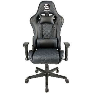 GEMBIRD GAMING PVC LEATHER CHAIR WITH PILLOWS BLACK GC-03-BL