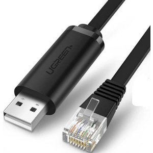 UGREEN CM204 RJ45 3M USB CONSOLE CABLE BLACK