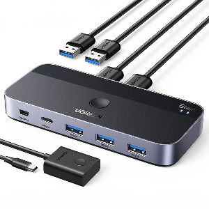 UGREEN CM662 SHARING SWITCH BOX 3X USB-A 3.0 + TYPE-C + MINI USB BLACK