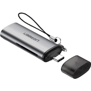 UGREEN TYPE-C CARD READER CM184 SD + MICROSD GREY