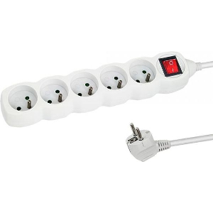 ESPERANZA ELK215W POWER STRIP 5 ΜΠΡΙΖΕΣ ΜΕ ΔΙΑΚΟΠΤΗ 3M WHITE