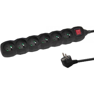 ESPERANZA ELK217K POWER STRIP 6 ΜΠΡΙΖΕΣ ΜΕ ΔΙΑΚΟΠΤΗ 1.5M BLACK