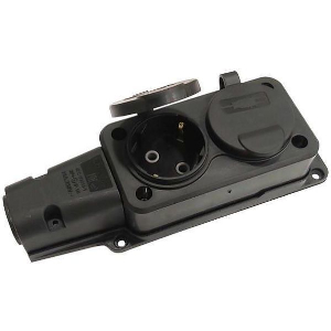 EUROLAMP ΠΟΛΥΠΡΙΖΟ ΚΑΟΥΤΣΟΥΚ 2Θ ΣΚΕΤΟ 16A IP54 ΜΑΥΡΟ 147-16203