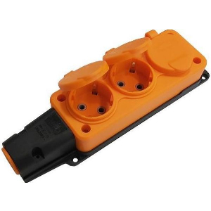 EUROLAMP ΠΟΛΥΠΡΙΖΟ ΚΑΟΥΤΣΟΥΚ 3Θ ΣΚΕΤΟ 16A IP54 ΠΟΡΤΟΚΑΛΙ 147-16205