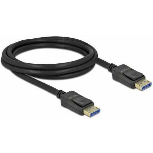 DELOCK CABLE DISPLAYPORT MALE - DISPLAYPORT MALE 2M ΜΑΥΡΟ
