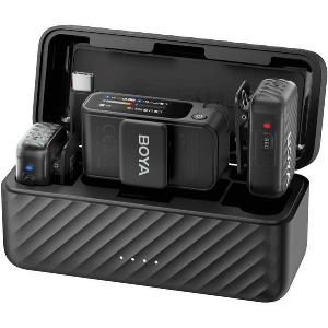 BOYAMIC 2-02 WIRELESS HD MICROPHONE USB-C &CAMERA 2X RXS 32BIT FLOAT ONBOARD REC 300M 15H