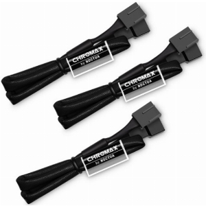 NOCTUA NA-SEC1 CHROMAX.BLACK 4X 30CM FAN EXTENSION CABLES BLACK SLEEVING