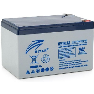 RITAR LEAD ACID BATTERIES /FOR ELECTRIC CARTS/ (EV12-12) AGM 12V / 12AH -151 / 98 /95 MM