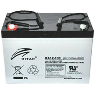 RITAR LEAD ACID BATTERY (RA12-100S) AGM 12V / 100 AH - 306.5 / 168.5 / 210MM TERMINAL F15(M6)