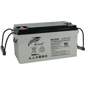 RITAR LEAD ACID BATTERY (RA12-80) AGM 12V / 80 AH - 350 / 167/ 182MM TERMINAL F11(M6)