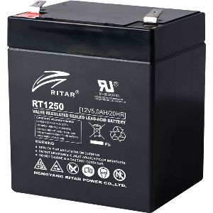 RITAR LEAD ACID BATTERY (RT1250) AGM 12V / 5AH - 90 / 70 / 101MM TERMINAL 2