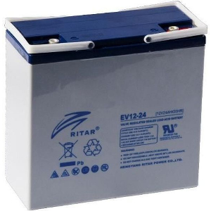 RITAR LEAD ACID BATTERY /FOR ELECTRIC CARTS/ (EV12-24) AGM 12V / 24AH -182.5 / 78.5 /170 MM