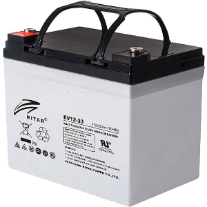 RITAR LEAD ACID BATTERY /FOR ELECTRIC CARTS/ (EV12-33) AGM 12V / 33AH -195 / 130 /160 MM