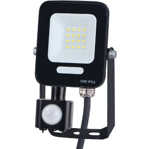 EUROLAMP ΠΡΟΒΟΛΕΑΣ LED 10W SMD ΜΕ ΠΕΡΙΣΤΡΕΦΟΜΕΝΟ ΑΝΙΧΝΕΥΤΗ ΚΙΝΗΣΗΣ ΜΑΥΡΟΣ IP54 4000K PLUS