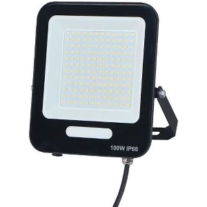 EUROLAMP ΠΡΟΒΟΛΕΑΣ LED SMD 100W ΜΑΥΡΟΣ IP66 6500K PLUS