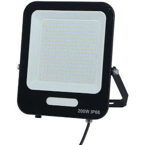 EUROLAMP ΠΡΟΒΟΛΕΑΣ LED SMD 200W ΜΑΥΡΟΣ IP66 6500K PLUS